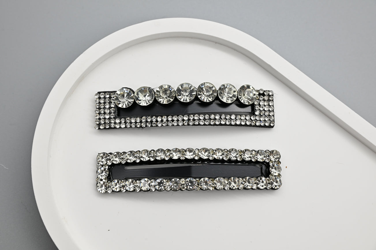 Large Crystal Rhinestone Hair Clips