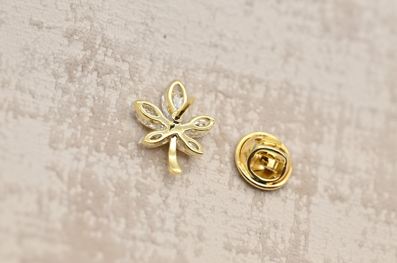 Golden Petal Blossom Brooch