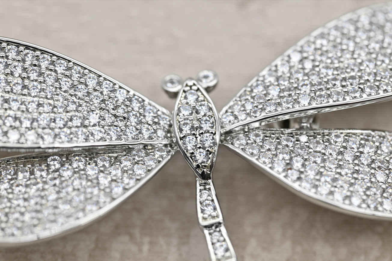 Sparkling Dragonfly Brooch