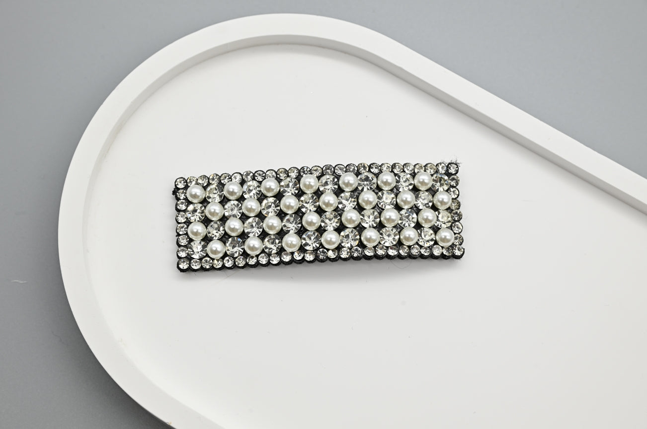 Pearl and Rhinestone Hair Clips