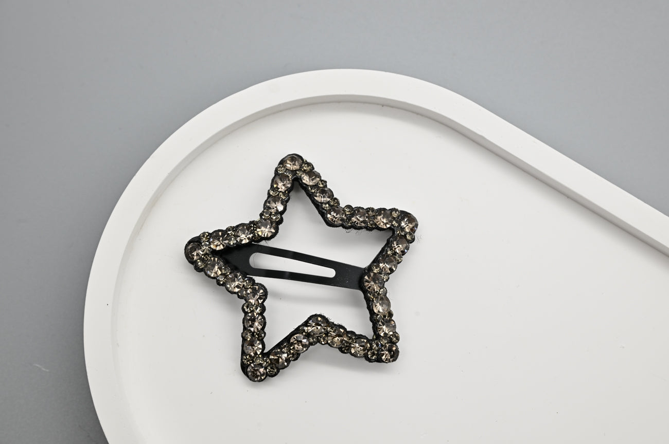 Star-Shaped Rhinestone Hair Clips