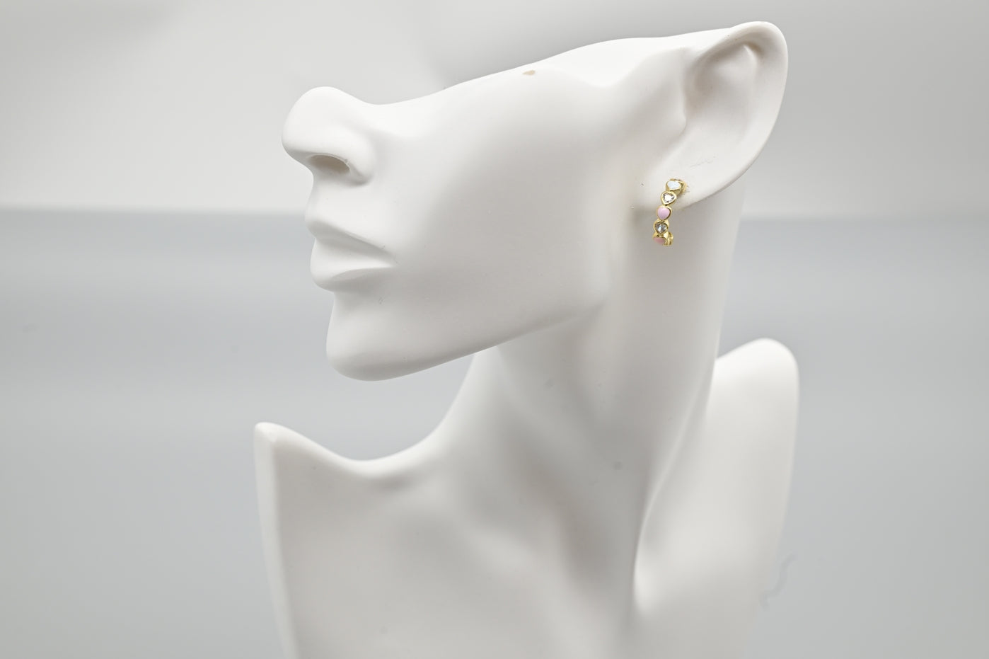 Gold-Plated Heart Hoop Earrings