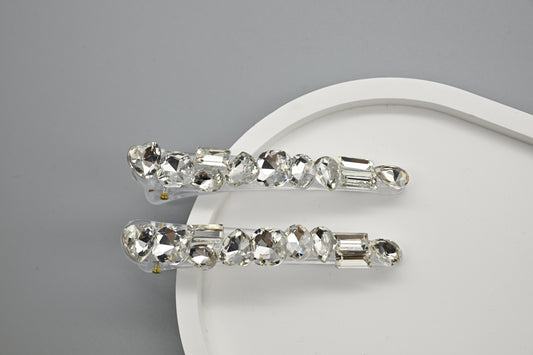 Clear Crystal Hair Clips