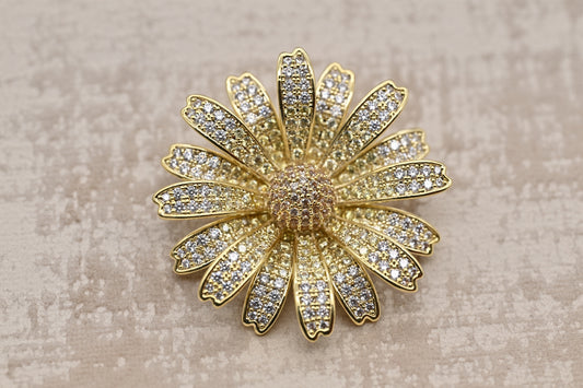 Golden Daisy Brooch