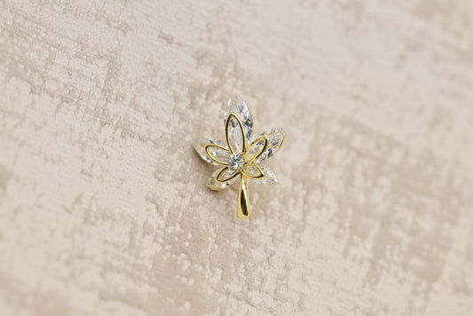 Golden Petal Blossom Brooch