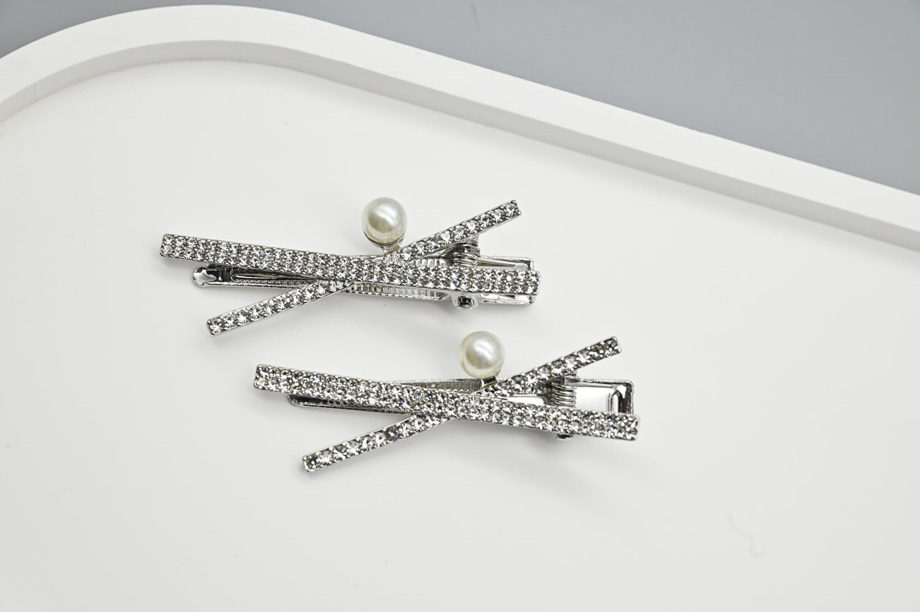 Crystal Pearl Hair Clipper Set