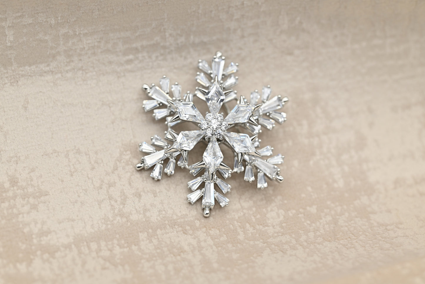 Crystal Snowflake Brooch