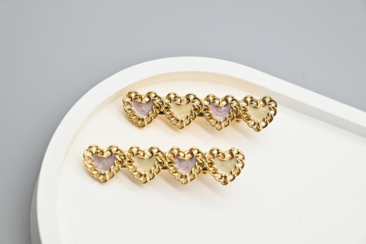 Charming Heart Chain Hair Clips