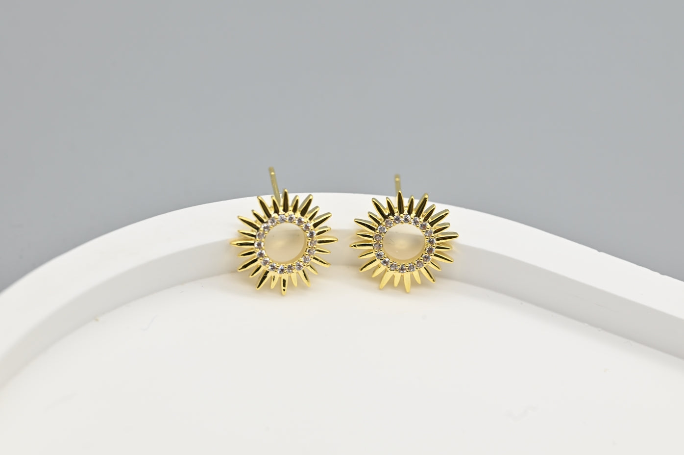 Sunburst Gold-Plated Earrings