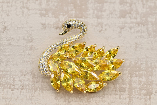 Elegant Swan Brooch
