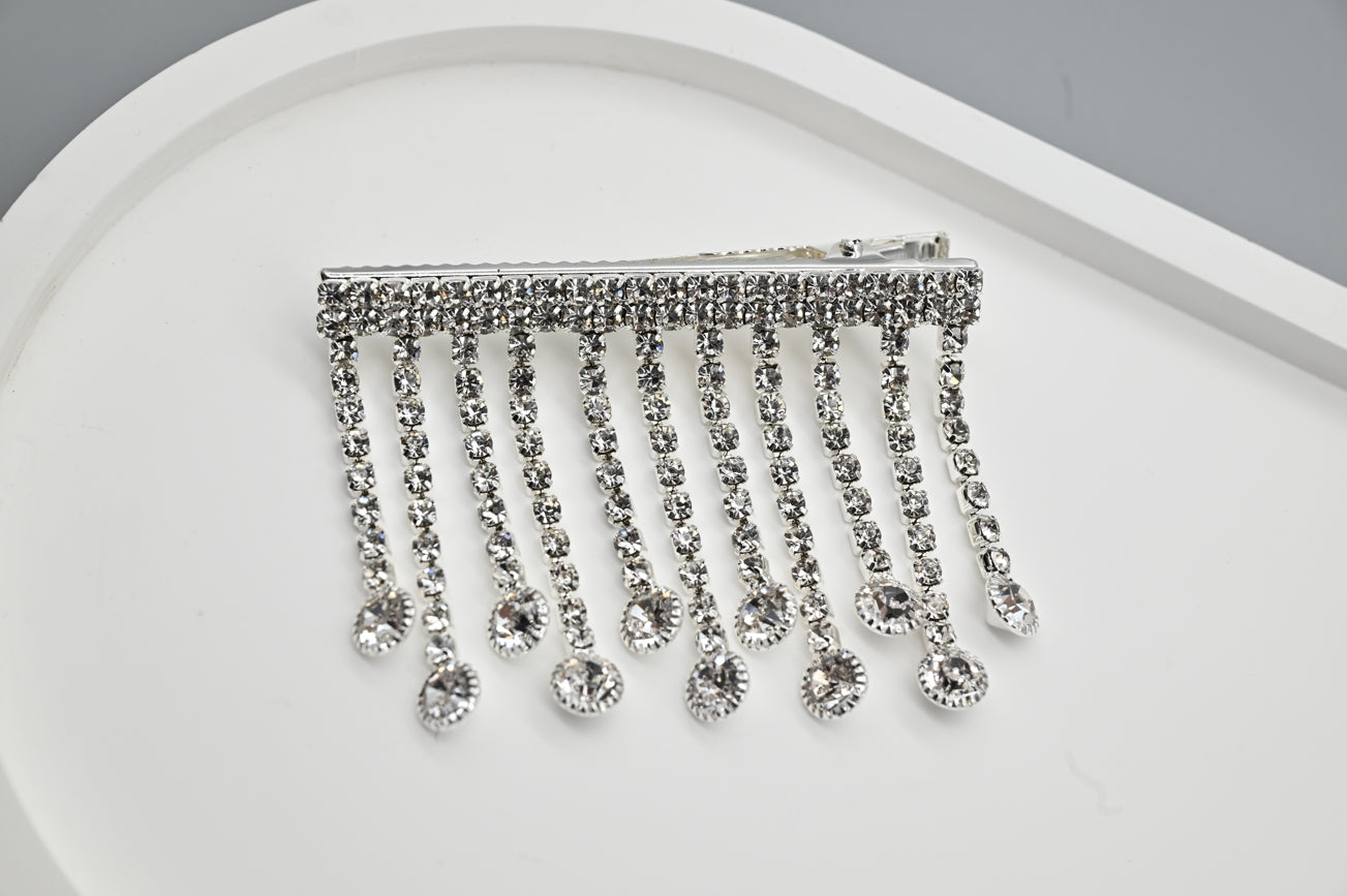 Elegant Crystal Tassel Hair Clip
