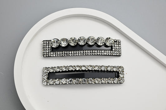 Large Crystal Rhinestone Hair Clips