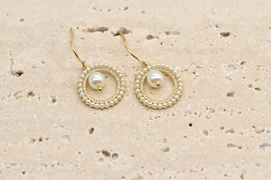 Elegant Circle Drop Earrings