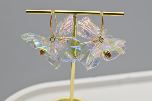 Iridescent Flower Earrings