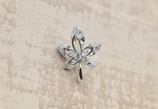 Crystal Petal Bloom Brooch