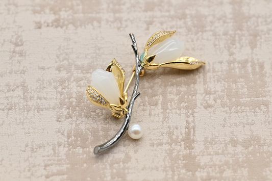 Blossoming Magnolia Brooch