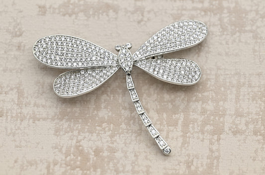 Sparkling Dragonfly Brooch