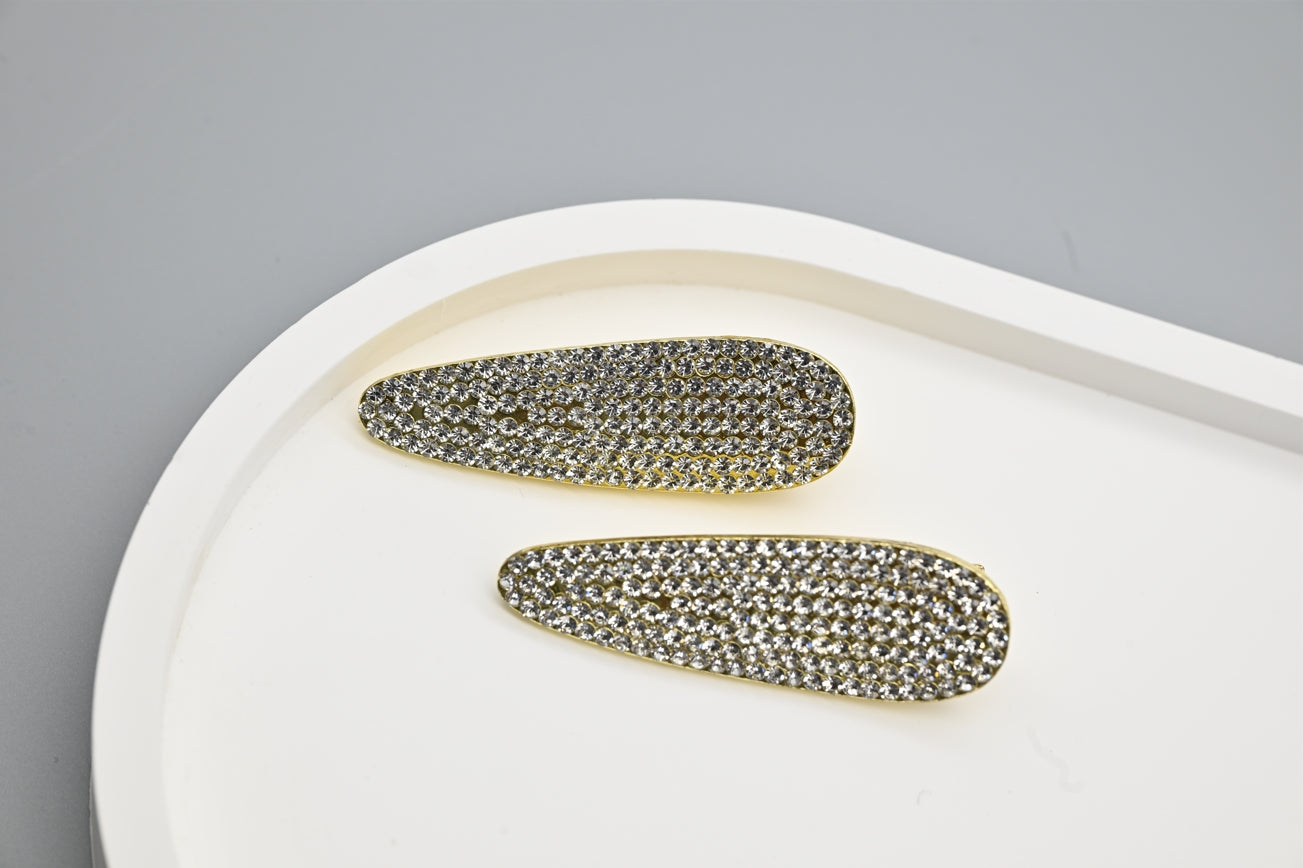 Sparkling Teardrop Hair Clips