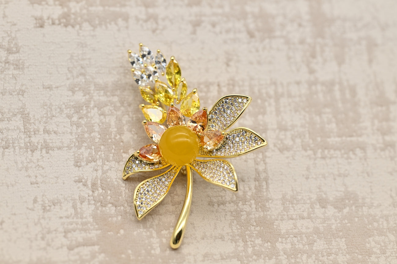 Golden Bloom Brooch