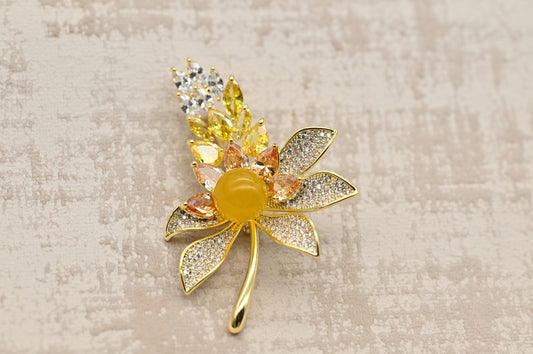 Golden Bloom Brooch