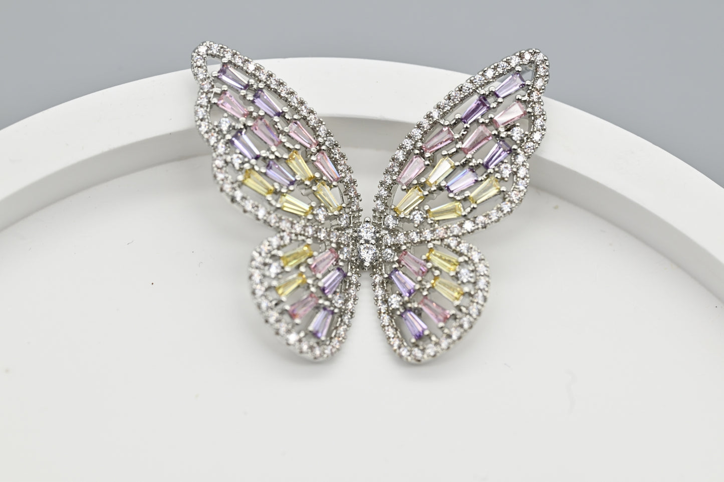 Pastel Crystal Butterfly Earrings