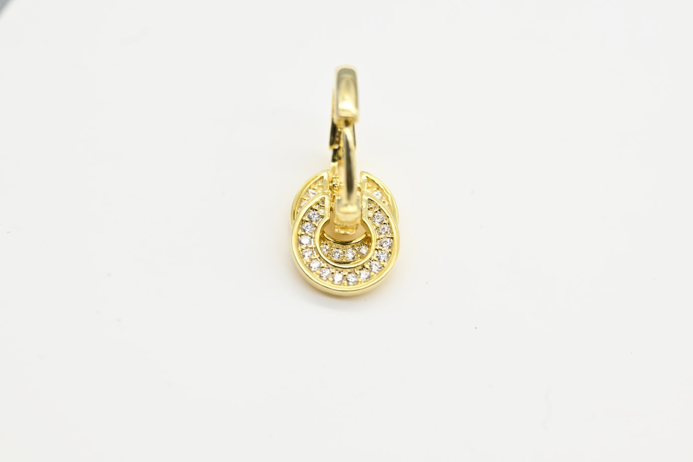 Gold Circular Drop Earrings