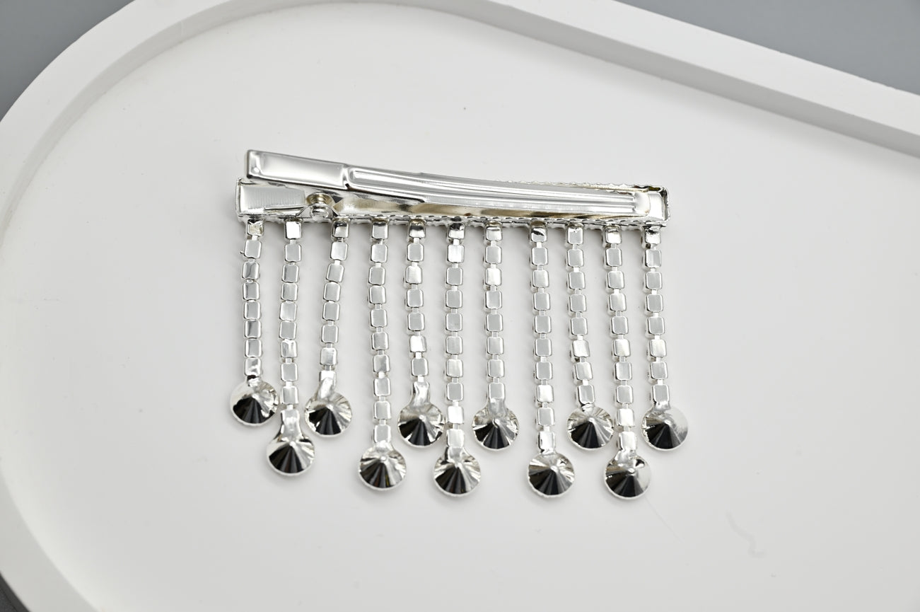 Elegant Crystal Tassel Hair Clip