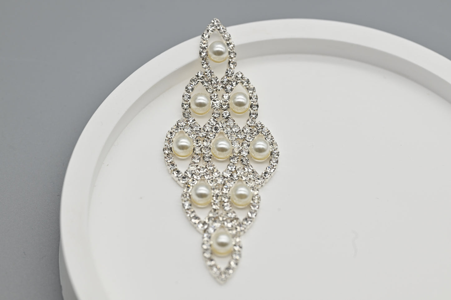Pearl and Crystal Chandelier Earrings
