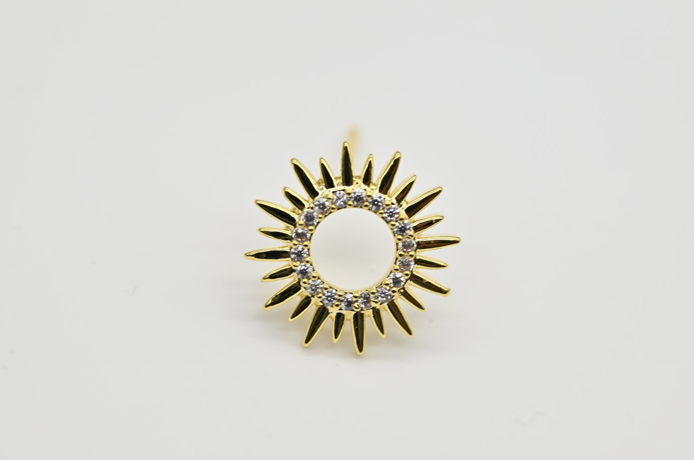 Sunburst Gold-Plated Earrings