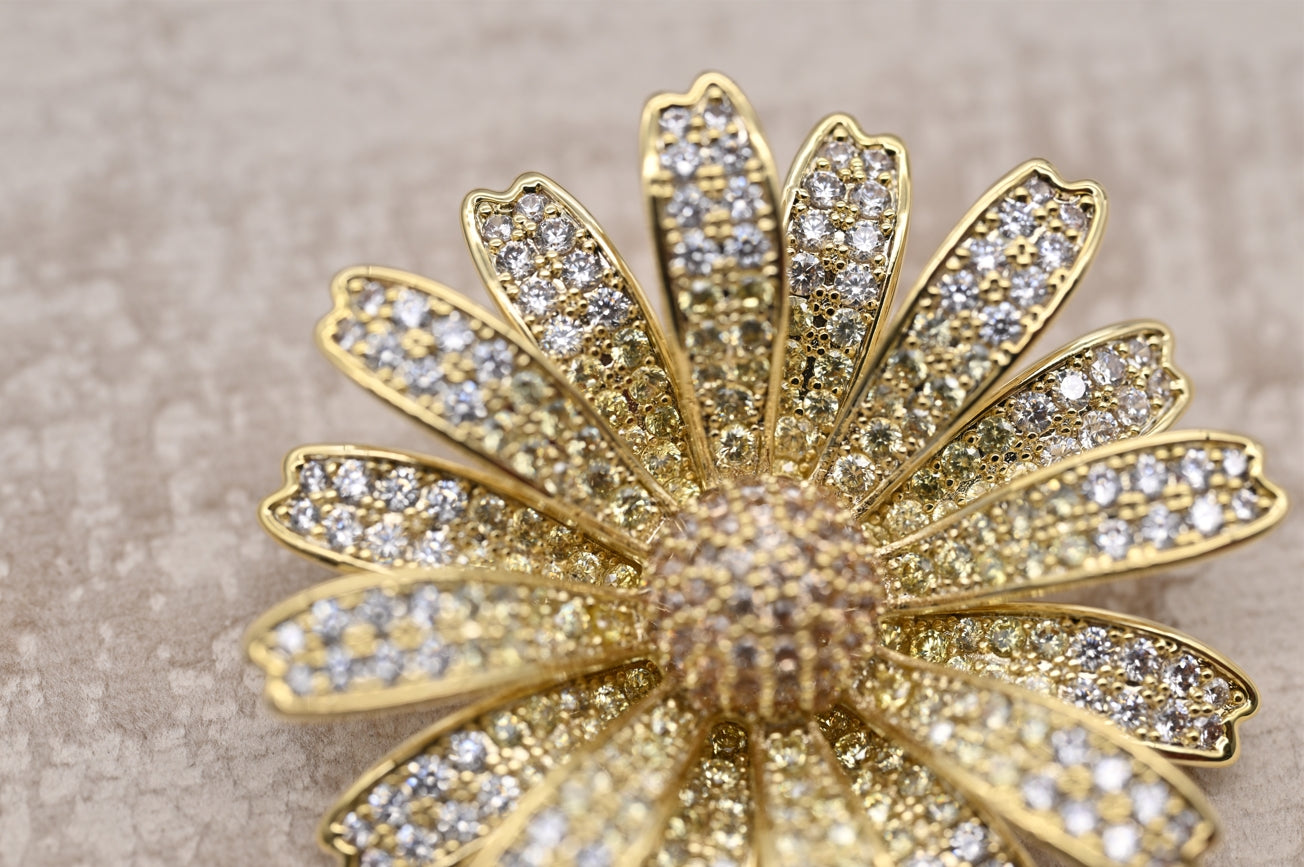 Golden Daisy Brooch