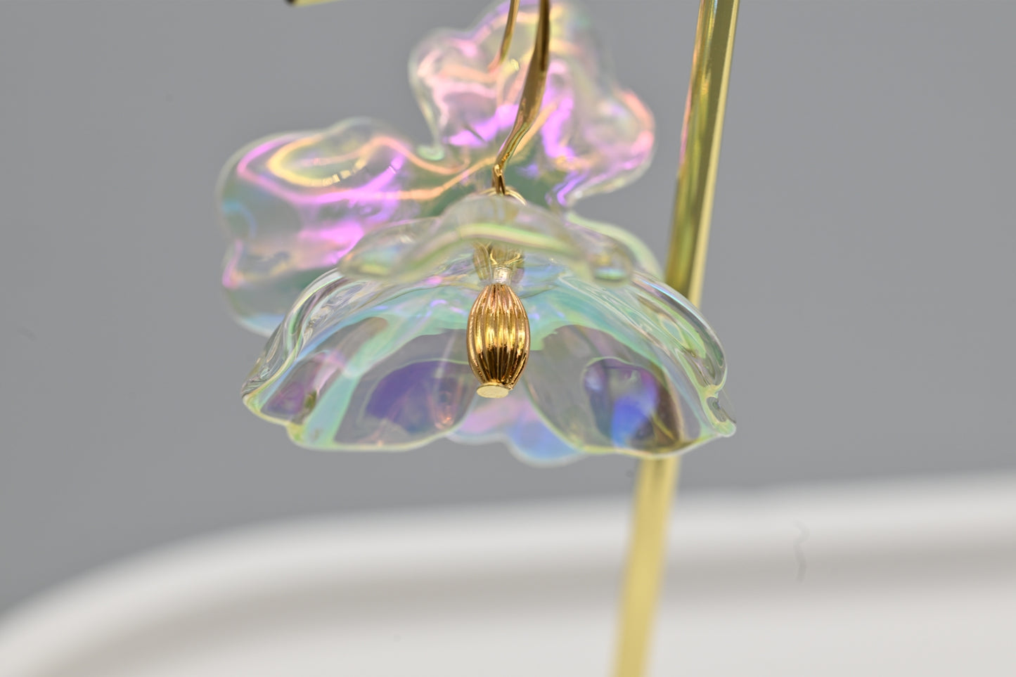 Iridescent Flower Earrings