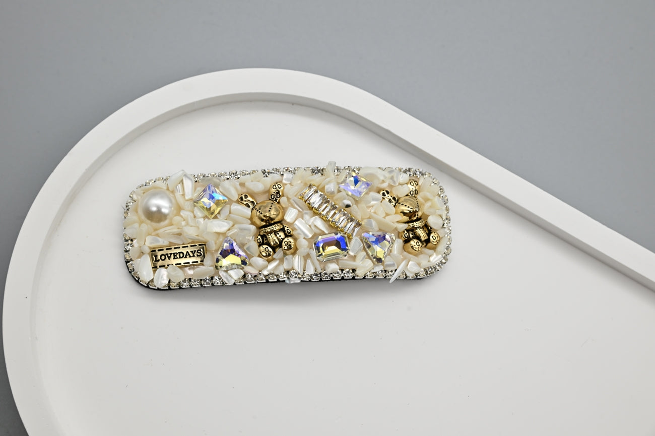 Vintage-Inspired Embellished Hair Clips
