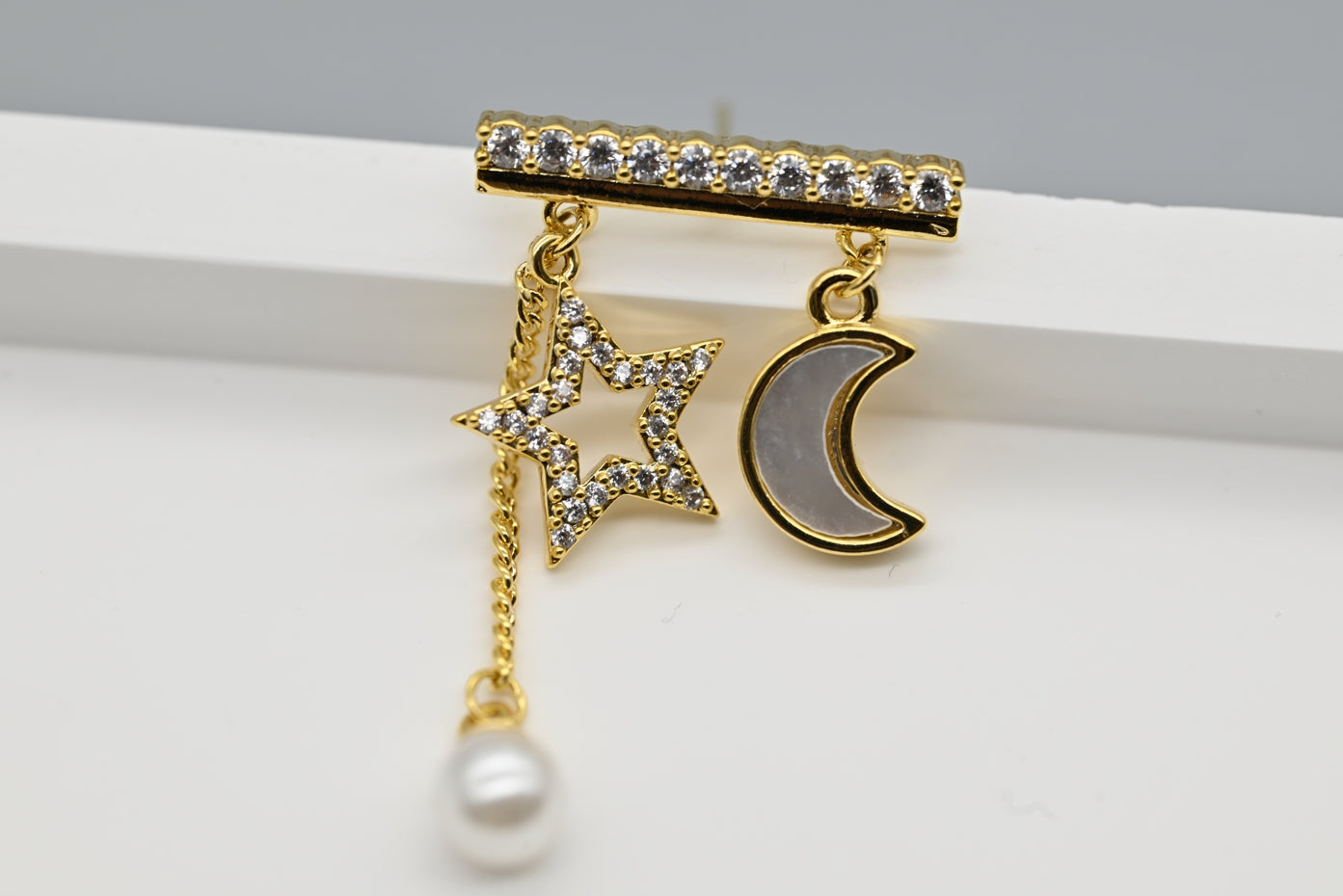 Charming Gold-Plated Celestial Drop Earrings