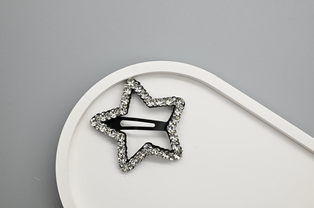 Star-Shaped Rhinestone Hair Clips