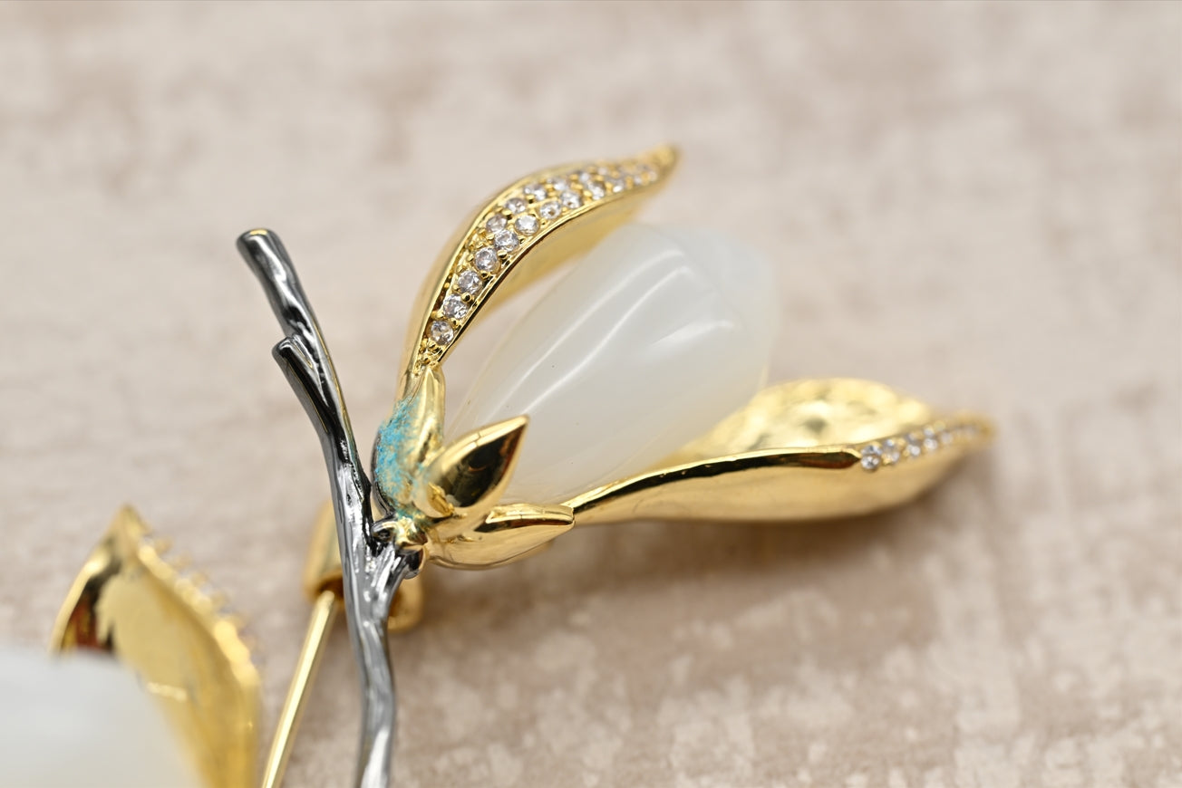 Blossoming Magnolia Brooch