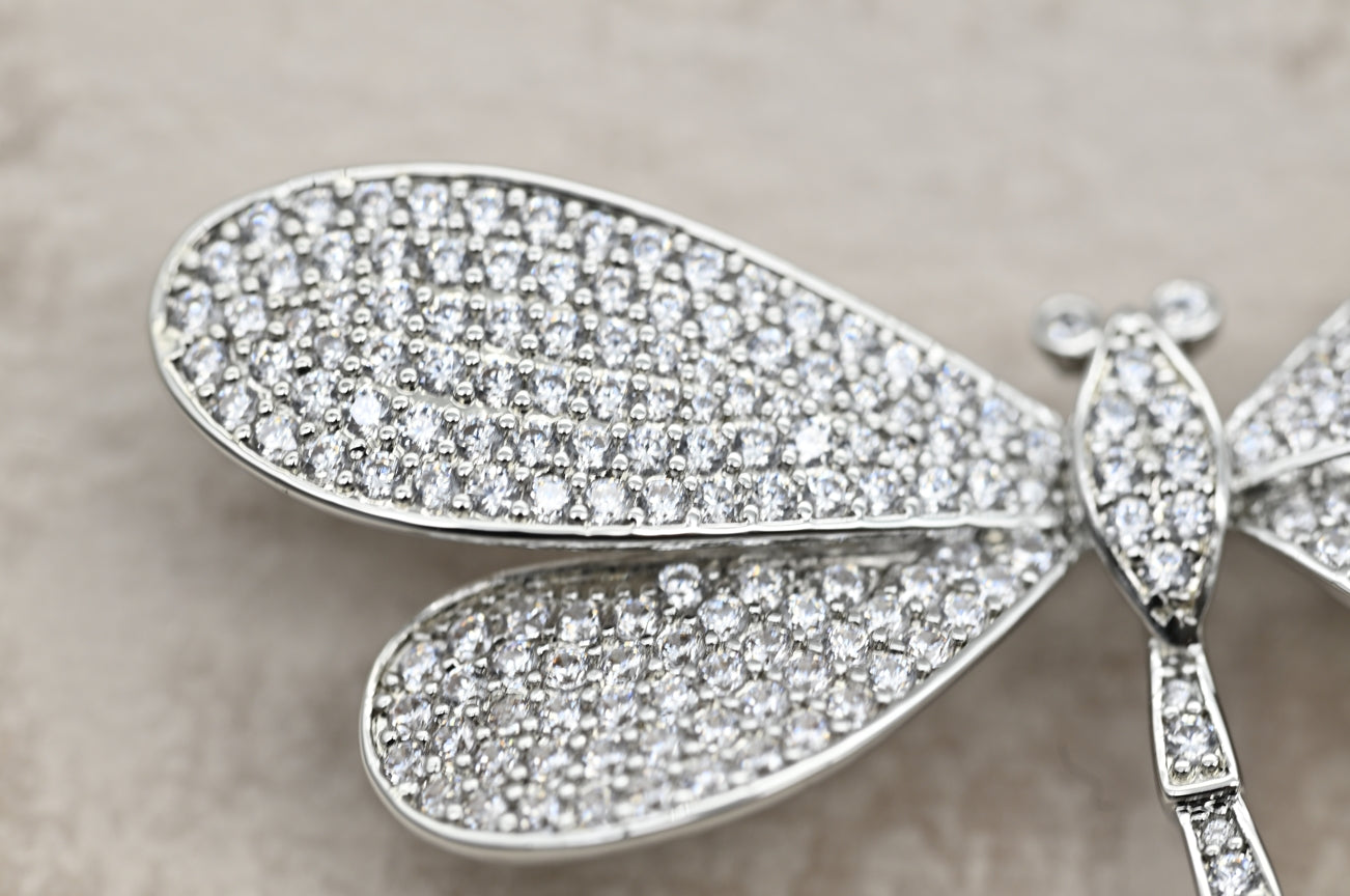 Sparkling Dragonfly Brooch