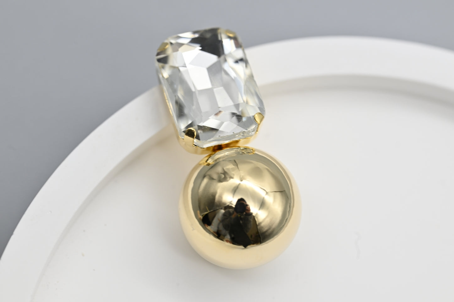 Gold and Crystal Statement Earrings