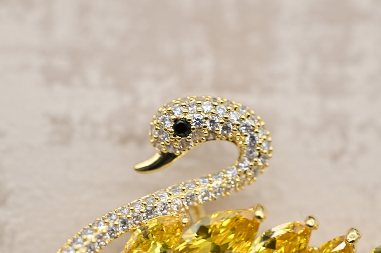 Elegant Swan Brooch