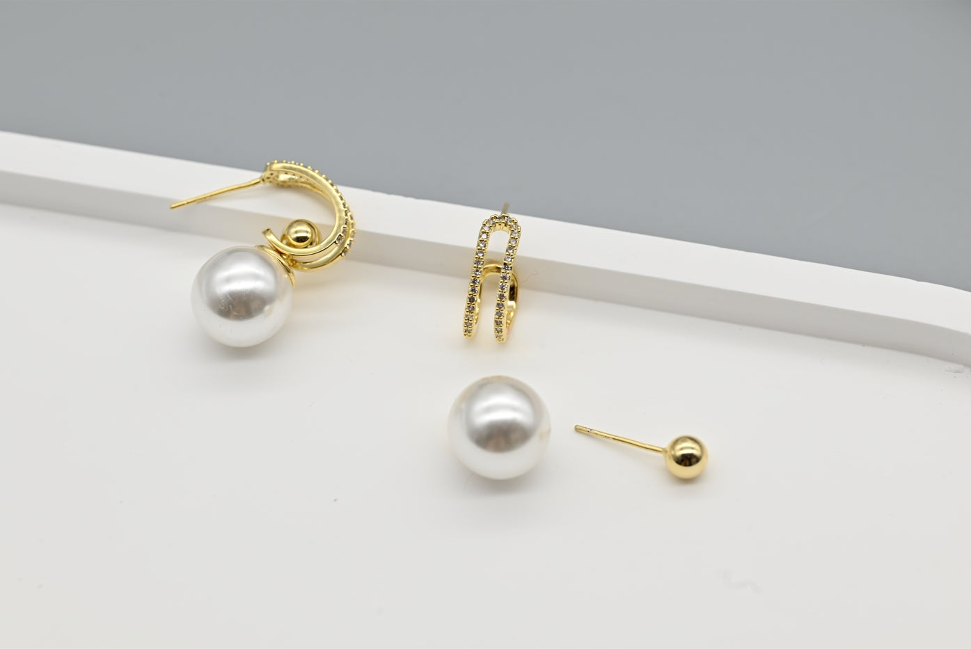 Elegant Gold-Plated Faux Pearl Drop Earrings