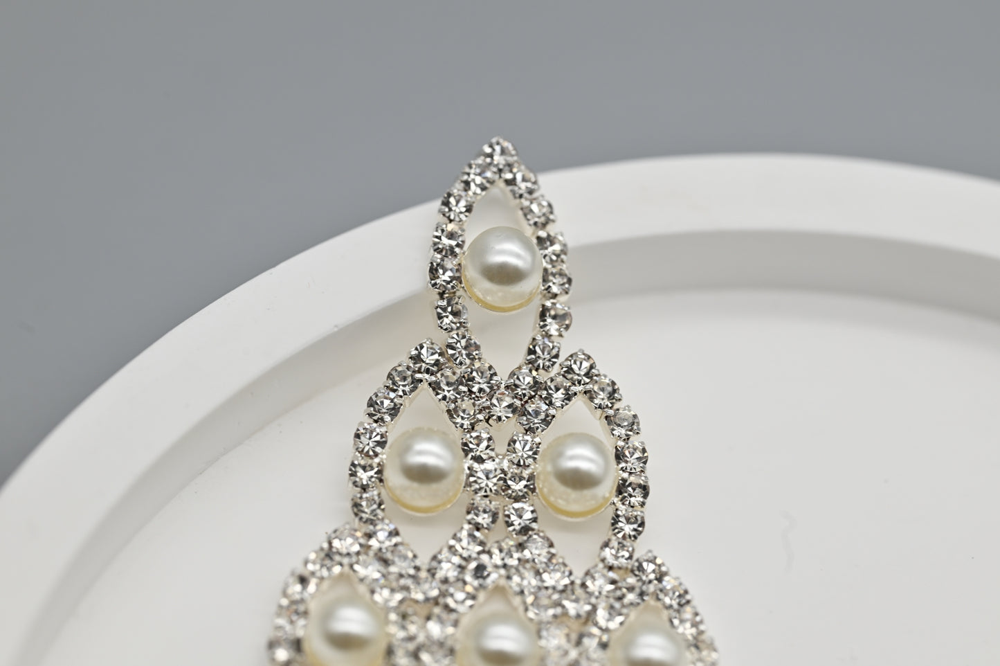 Pearl and Crystal Chandelier Earrings