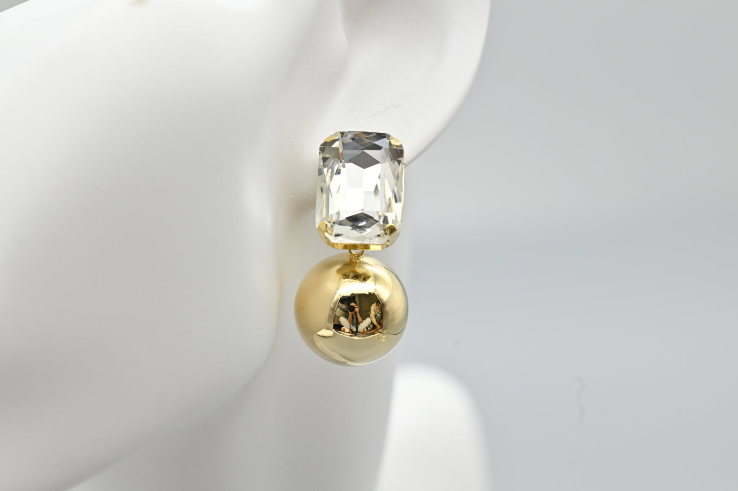 Gold and Crystal Statement Earrings