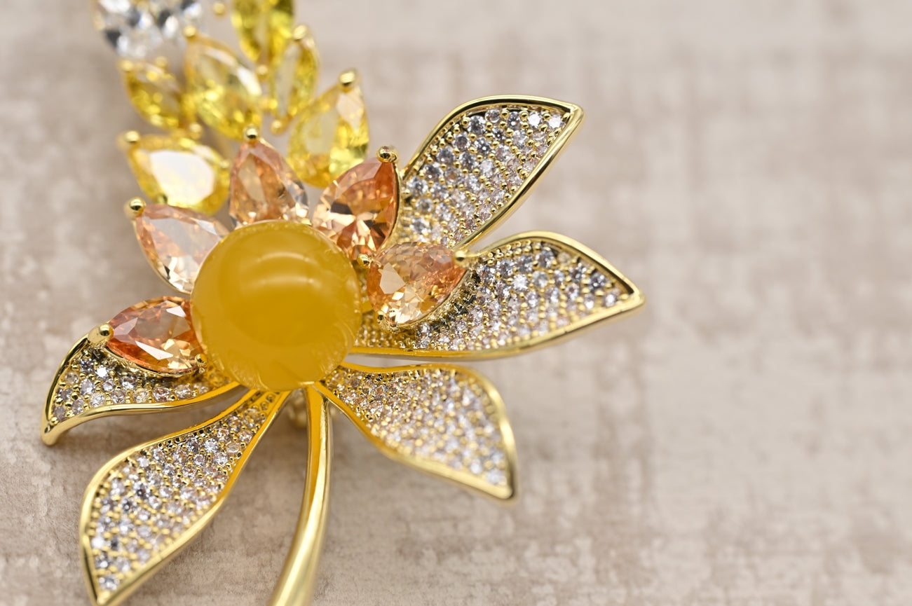 Golden Bloom Brooch