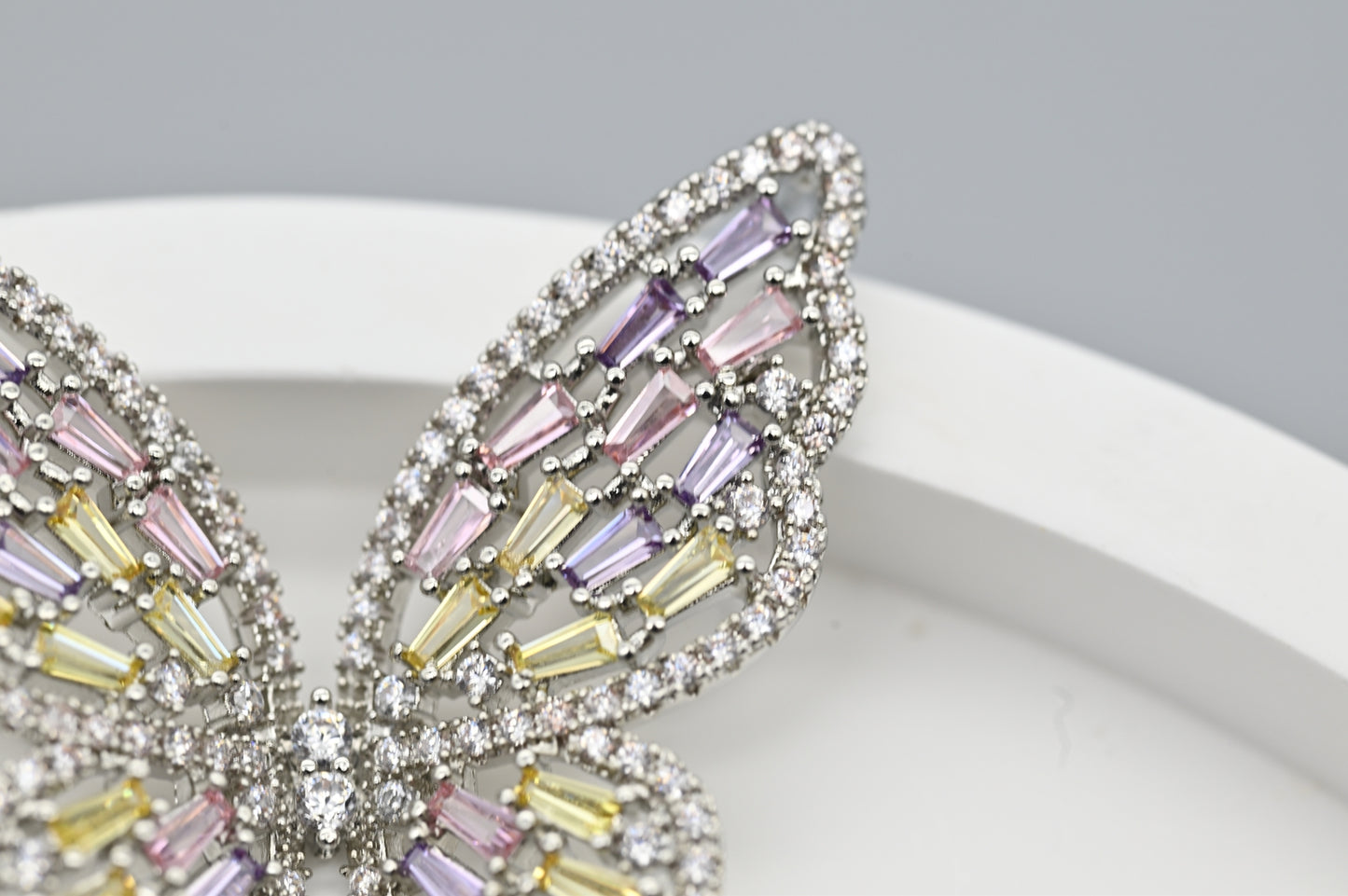 Pastel Crystal Butterfly Earrings