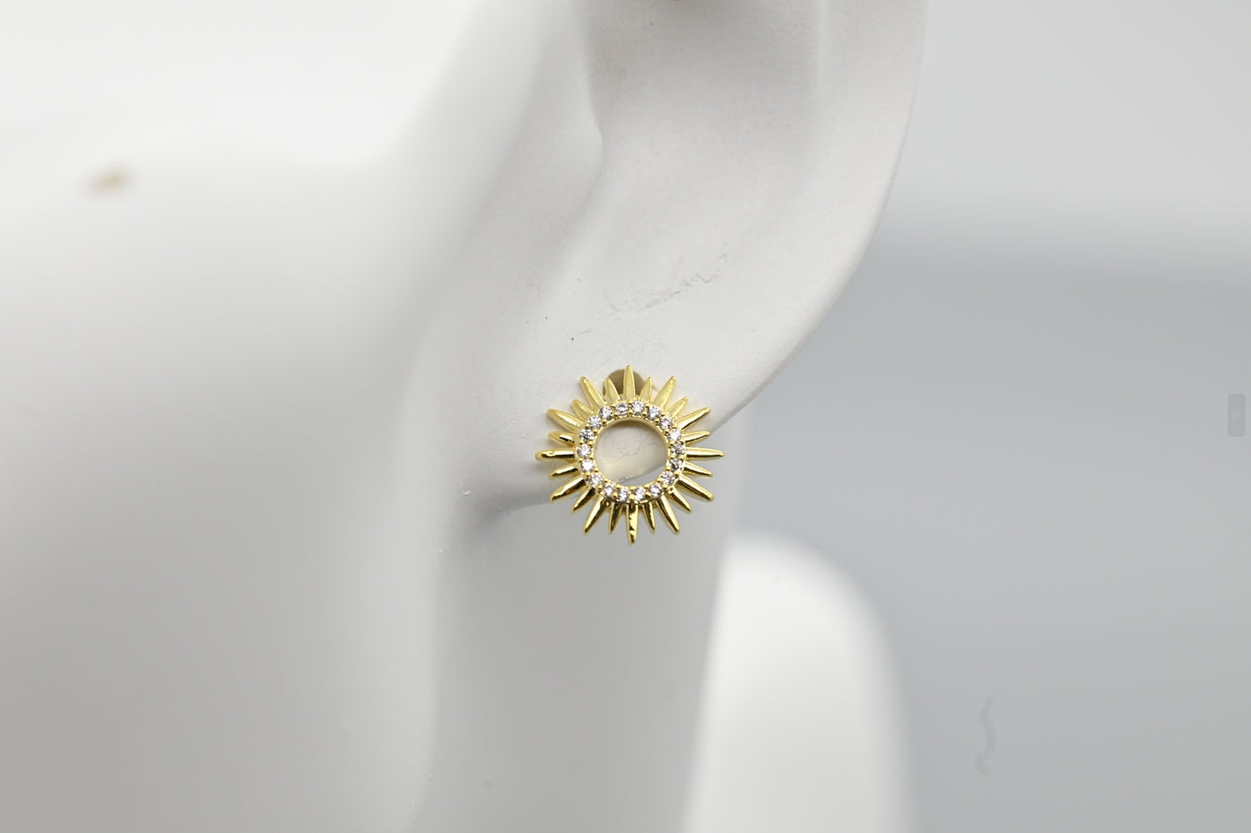 Sunburst Gold-Plated Earrings