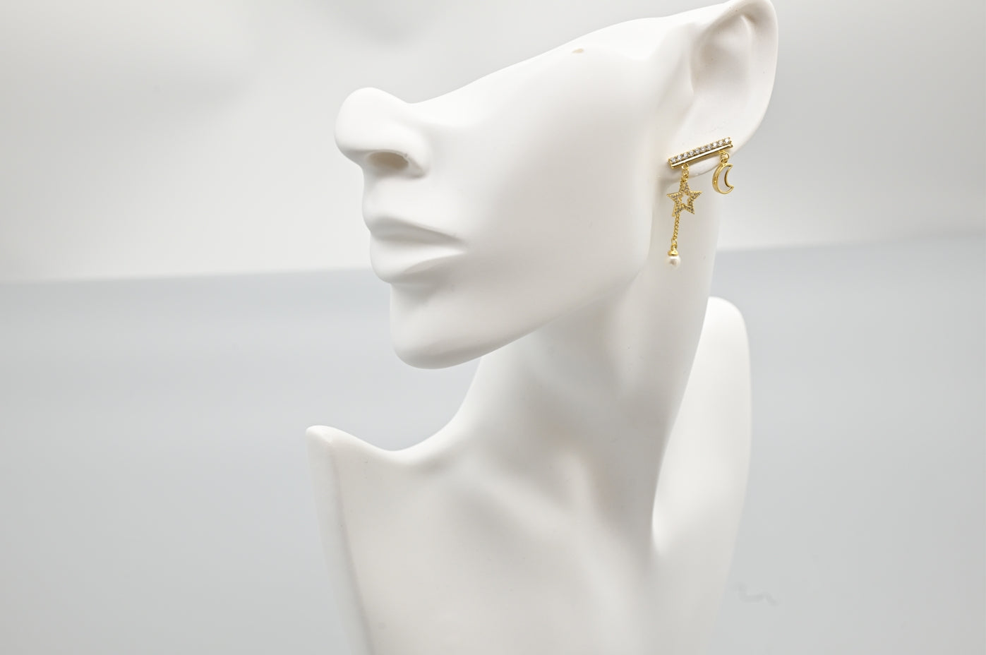 Charming Gold-Plated Celestial Drop Earrings