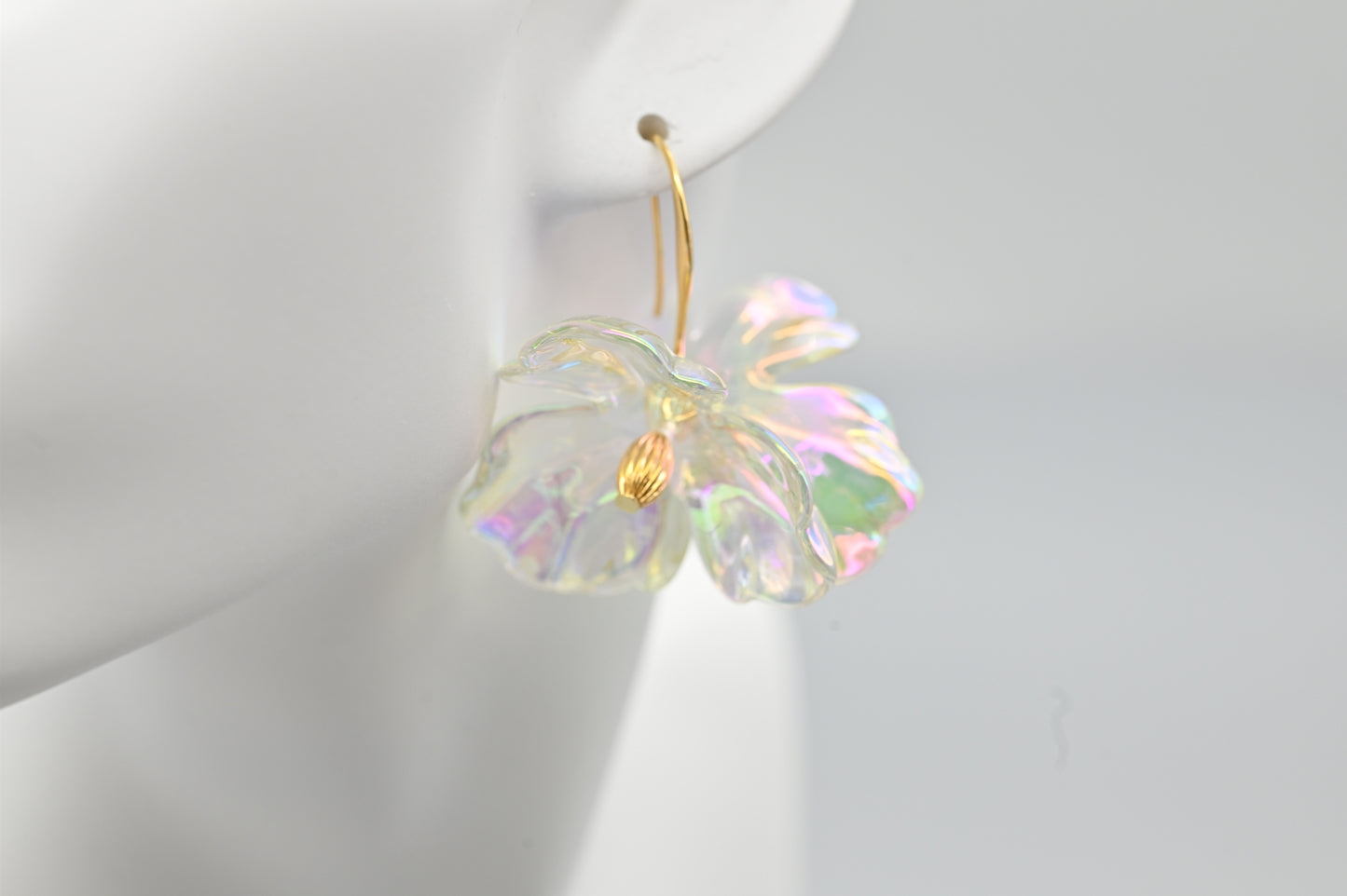 Iridescent Flower Earrings