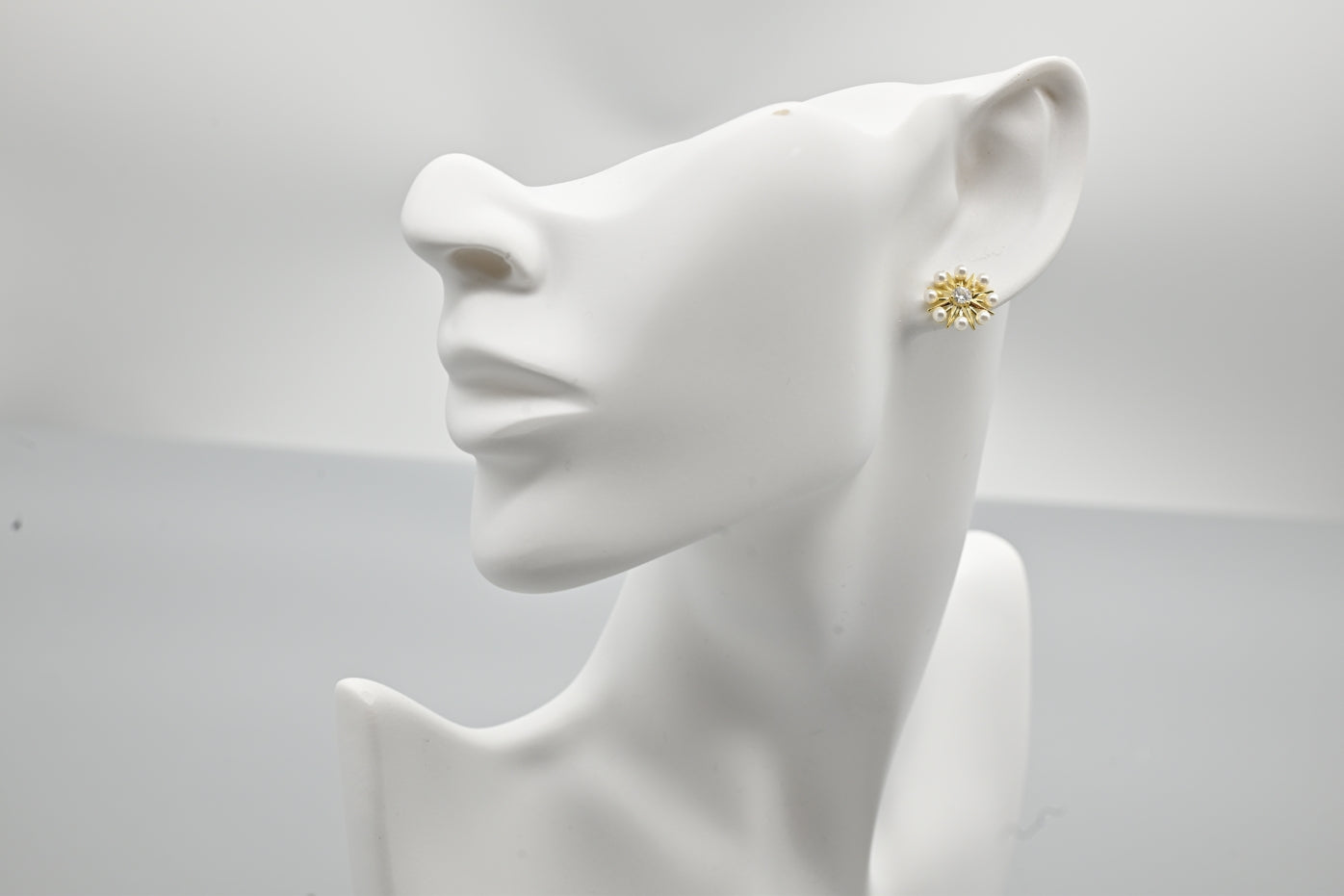 Radiant Gold-Plated Sunburst Stud Earrings