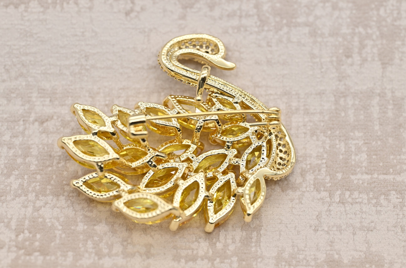 Elegant Swan Brooch