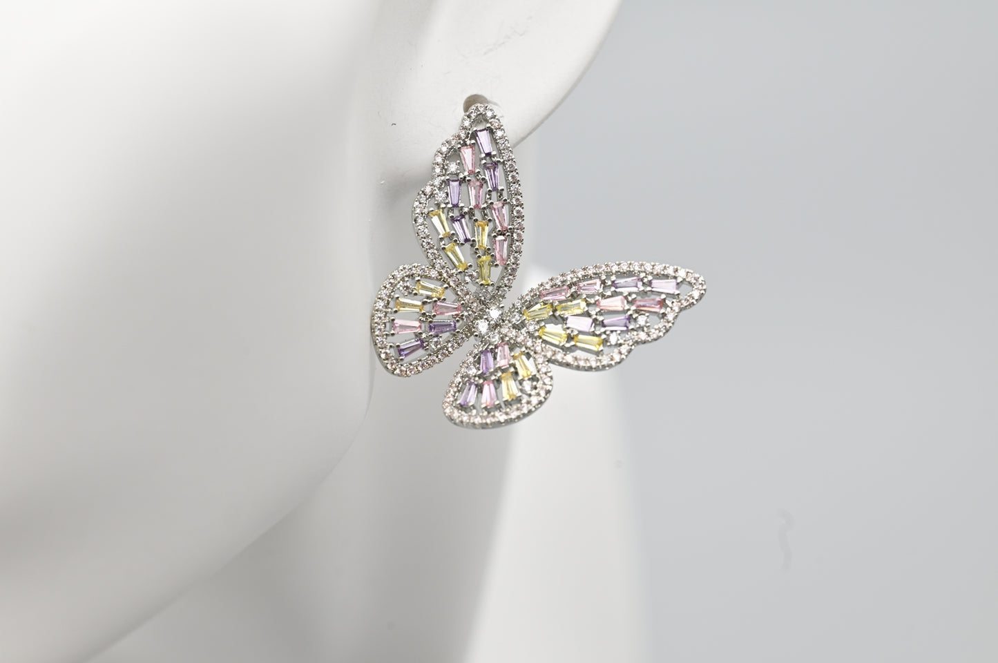 Pastel Crystal Butterfly Earrings