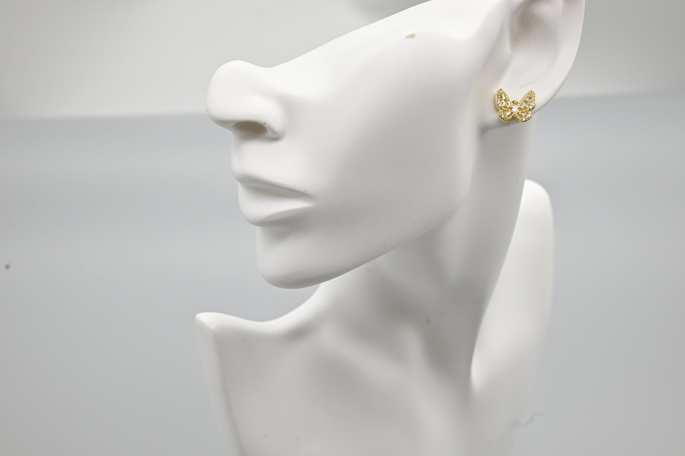 Delicate Gold-Plated Butterfly Stud Earrings